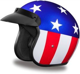 Daytona Helmets 3/4 Shell Open Face Motorcycle Helmet - DOT Approved, Lightweight & Comfortable, Vintage Design for Scooter, Cruiser & Street Bikes