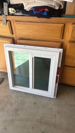 White Vinyl Sliding Window