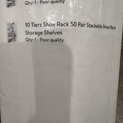 10 tiers shoe rack 50 pairs stackable shoe rack storage shelves