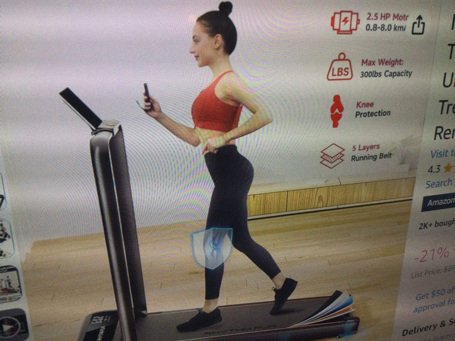 BRAND NEW COMPACT TREADMILL MINI FITNESS HOME FOLDING 2.5 HP QUIET 7.5 MPH…retails At 239.95 Plus Tax