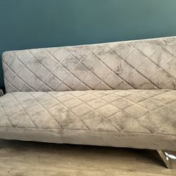 Gray Suede Futon Couch 