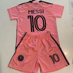 Pink Messi youth Soccer Jersey Kit Medium Size 26 Age  8-9