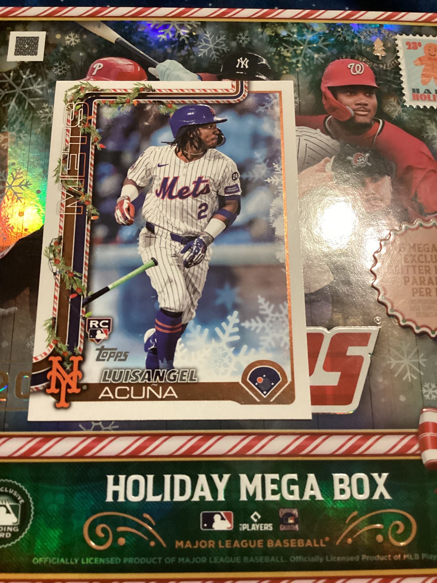 Topps 2025 Holiday Baseball Trading Card LuisAngel Acuña H133 Card