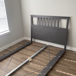 IKEA HEMNES QUEEN BED FRAME / Dark gray