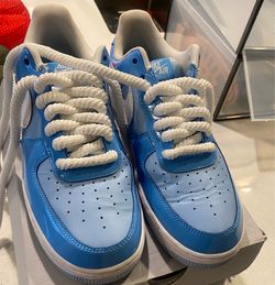 Nike Air Force 1 Low Blue Patent Leather