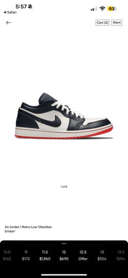 Air Jordan 1 Low Size M10
