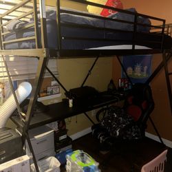 Twin Metal Desk And Bed