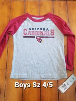 New Boys Size 4 / 5 XXS Arizona Cardinal long sleeved top NFL