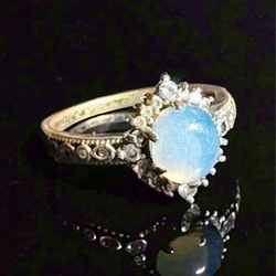 Sterling And Moonstone Ring