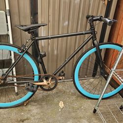 Golden Cycles Vader Fixie Bike - Black/Celeste/48