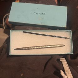 Vintage Tiffany& Co Ball Point Pen And Gift Box Sterling Silver