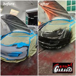 Raw Garage, Car painting, Bedliner, Paint Body Shop, frame pulling, dents, scratches, crashed cars, fix cars, paint cars, painting, paint shop, damage