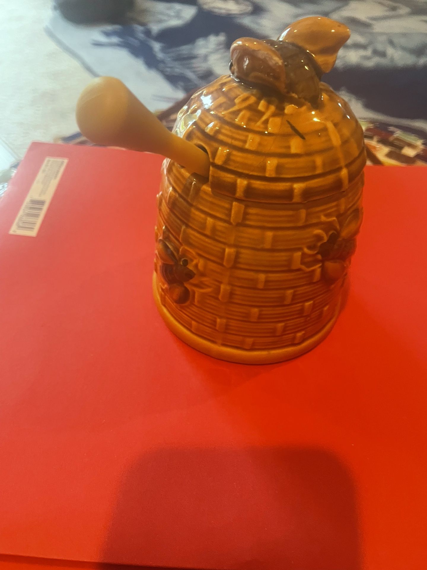 Ceramic Bee Hive Honey Pot