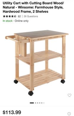 Kitchen utility table with board