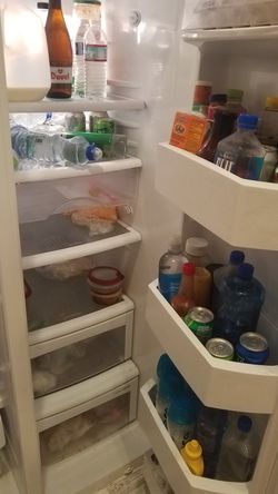 side by side refrigerator freezer works great