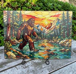 Bigfoot Glass Cutting Board / Home Decor