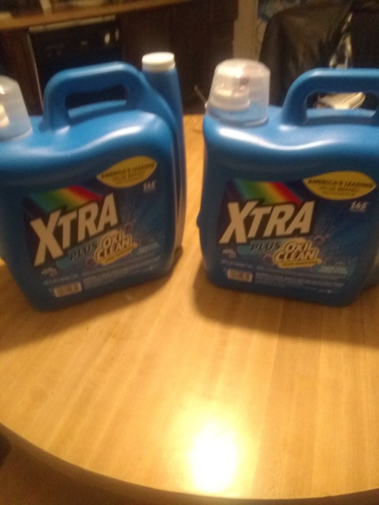 Two containers full Extra Laundry detergent. 2 gallons each
