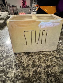 Rae Dunn STUFF Ceramic Organizer