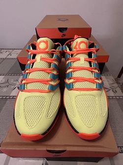 Nike KD Sneakers Yellow Orange Teal size 12