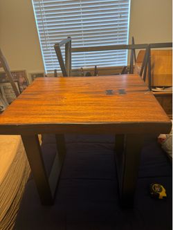 Rustic wooden end table