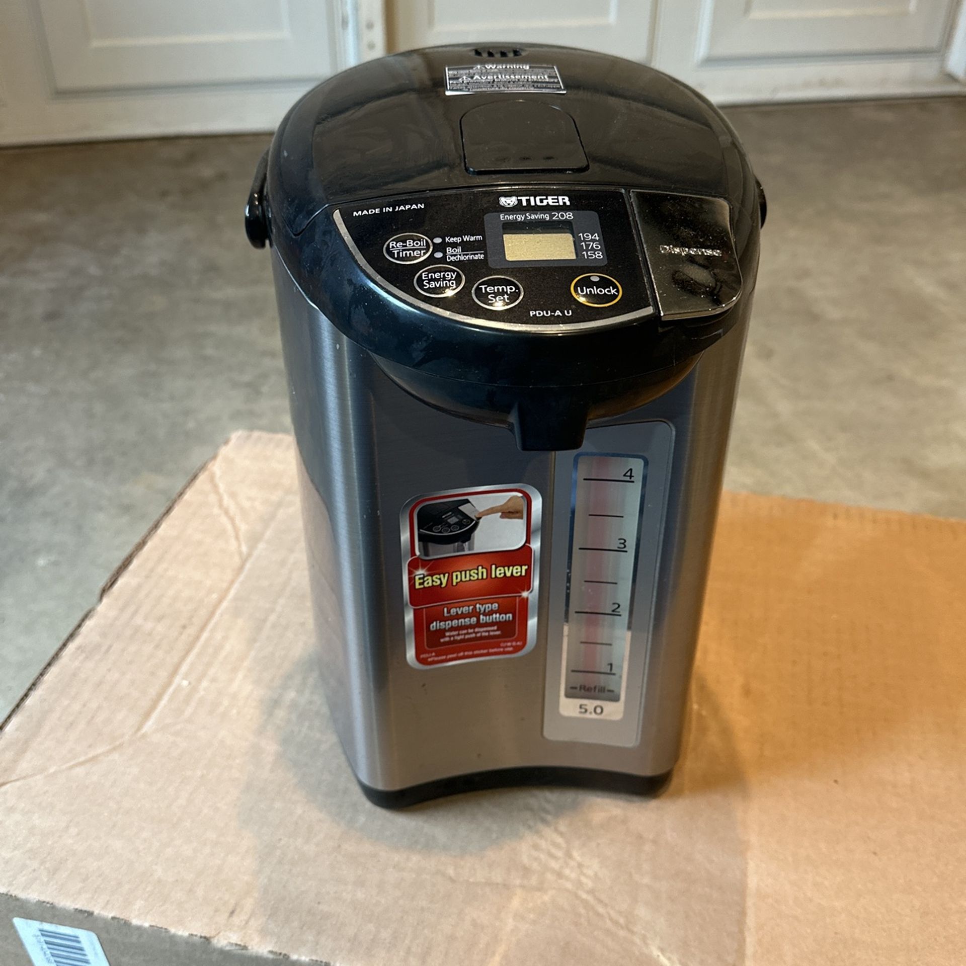 Tiger PDU A50U K Electric Water Boiler and Warmer Stainless Black 5.0 Liter
