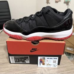 Size 11 - Air Jordan 11 Low Bred Black Red