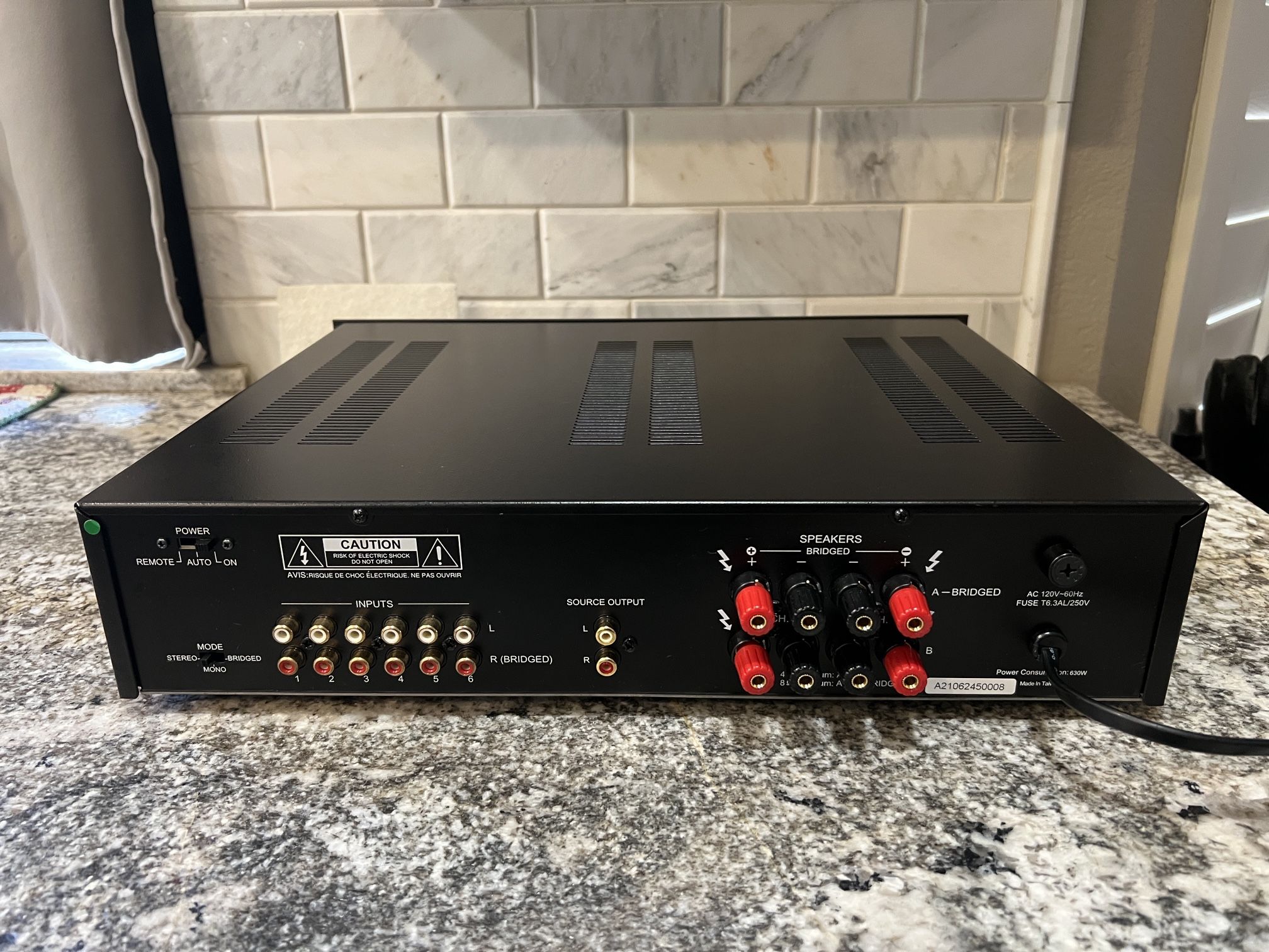 HTD A-2106 6 Source 200W Stereo Power Amp
