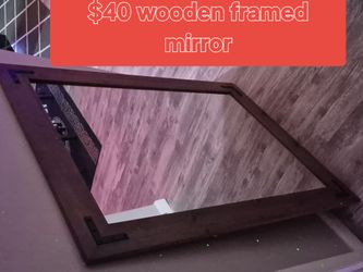 Wooden Framed Mirror For Sale
