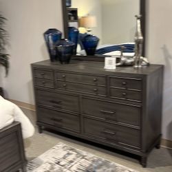 Wittenberry Gray Dresser And Mirror 
Homelegance $10 Down Payment And Financing Available