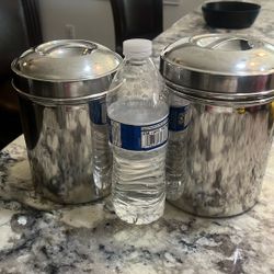 2 Canisters Stainless Steel 