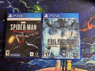 PS4 Games Spider-Man Miles Morales & Final Fantasy XV royal edition