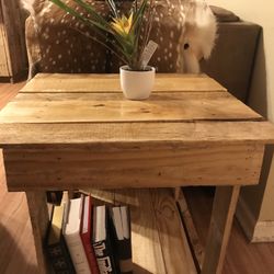 Wood End Table