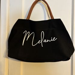 Black Canvas Tote 