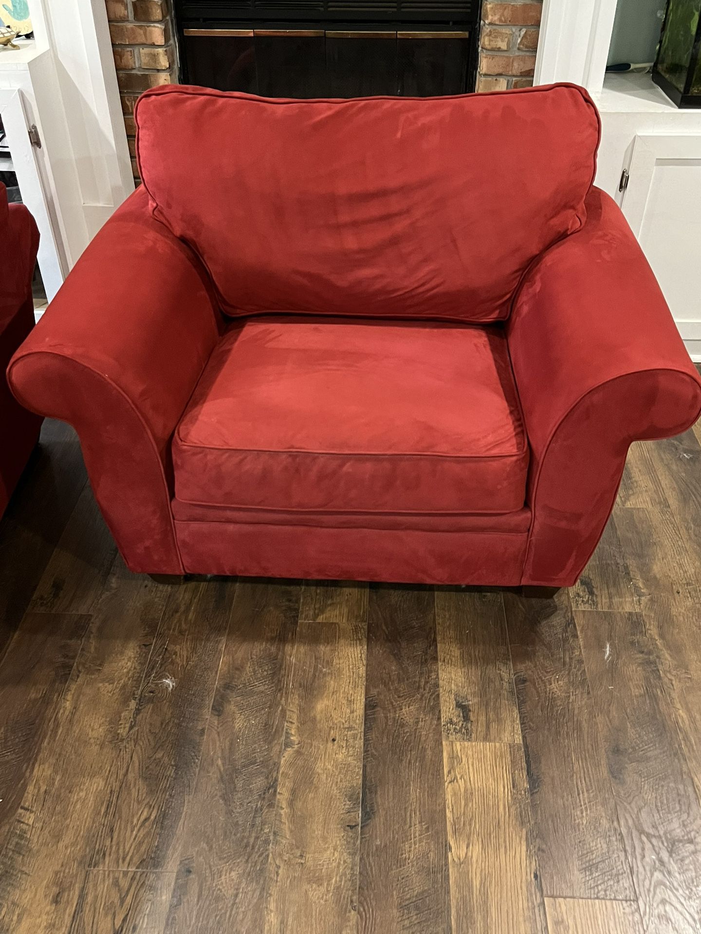 Havertys Oversized TWO Red Chairs