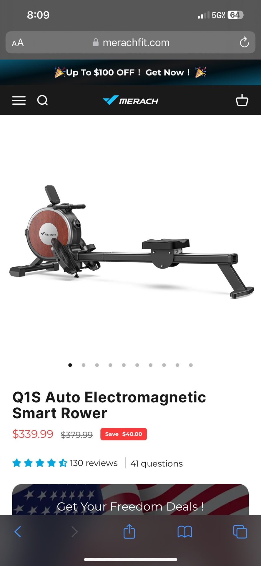 Q1s Electromagnetic Smart Rower