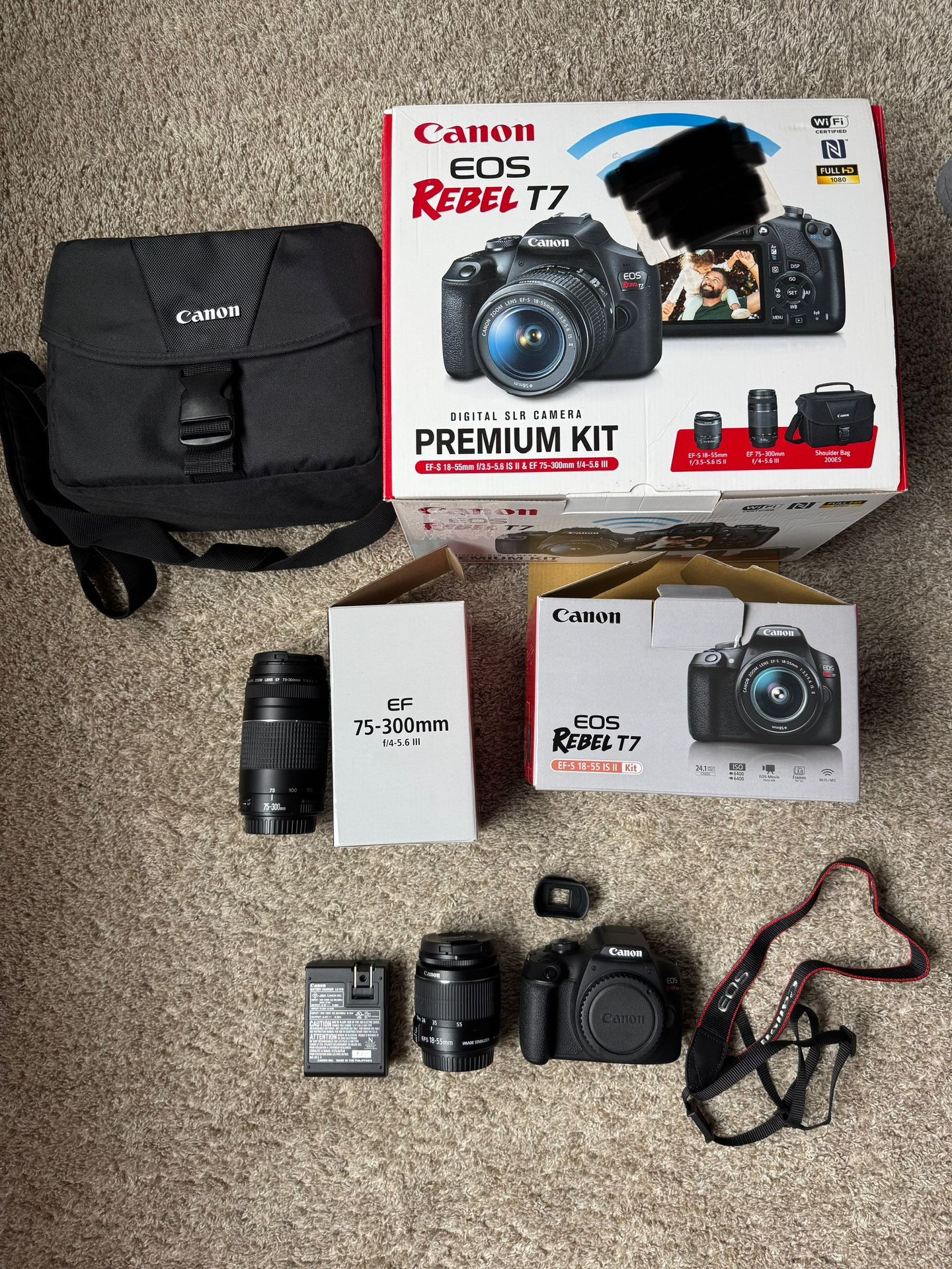 Canon EOS Rebel T7 Premium Kit
