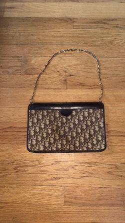 authentic 1970s Christian Dior Monogram (Diorissimo / Trotter) Clutch and Shoulder Bag