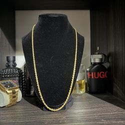 .925 Gold Plated Rope  Chain