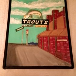 Trout's Bar In Oildale Painting