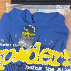 Blue Spider Hoodie 100% Authentic 