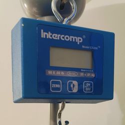 Intercomp CS200, New Light Duty Hanging Scale, 50 lb X .02 lb, 