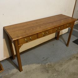 Wood Side Table w/3 Drawers By Harden Furniture