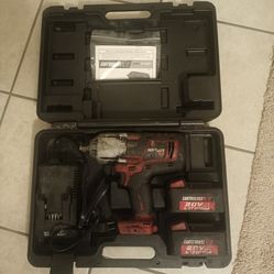 Earthquake XT 1/2" Impact Wrench with 2 batteries,  a charger and a case