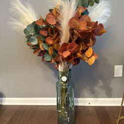 Vase With Feather Arrangement 