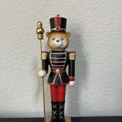 Martha Stewart Christmas Teddy Bear Nutcracker Toy Solider