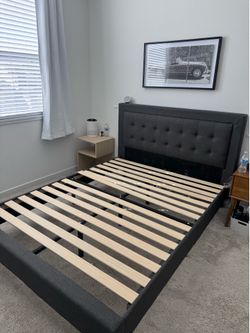 Queen Size Bed Frame ($80) + Ikea Queen Mattress  ($70)