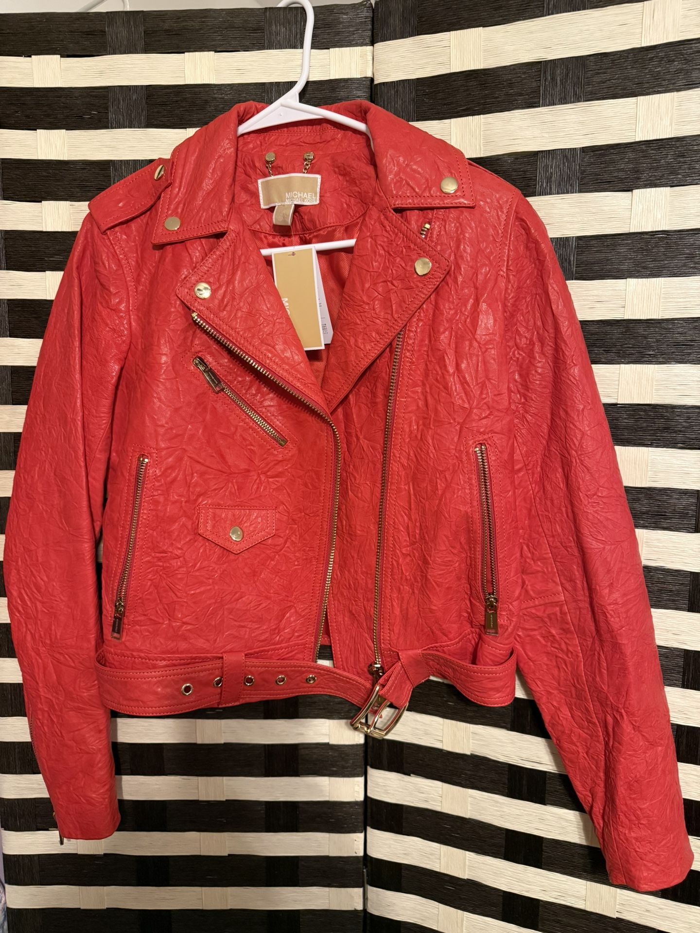 Authentic Leather Jacket- Micheal Kors XS