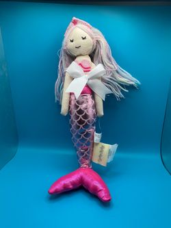 Cynthia Rowley Crystal Mermaid 16 inch Metallic Pink Plush Doll (PERFECT Birthday Gift Idea)