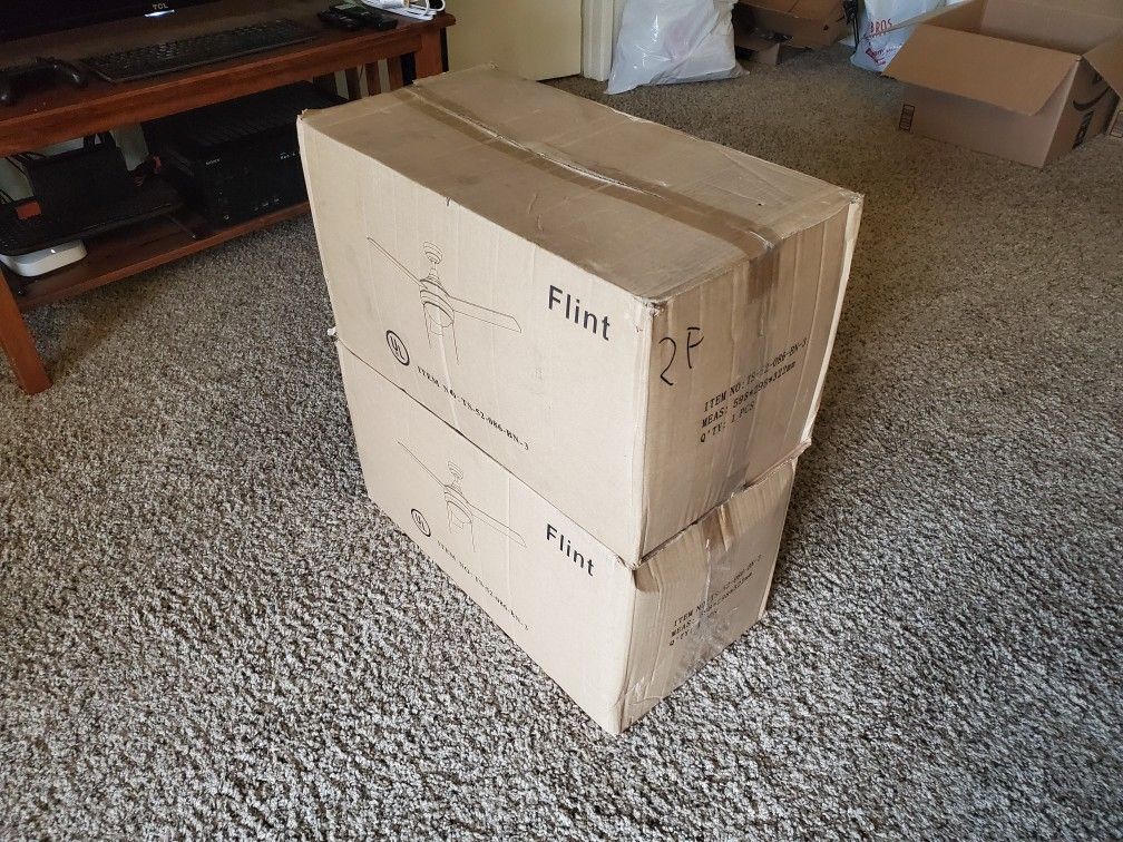 Flint YSC52 52" Brushed Nickel Indoor Ceiling Fan with Light for Sale