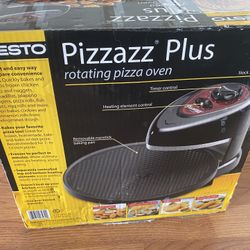 Presto Pizzazz Plus Rotating Pizza Oven, Black-NIB